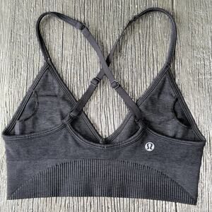 Lululemon Ebb To Street Sports Bra Heathered Black Best For A Size 2 To 4